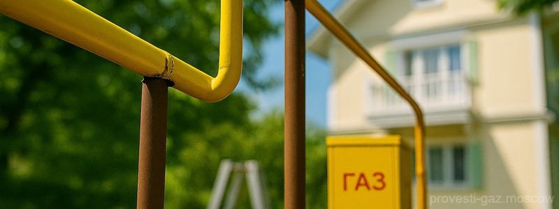 провести газ в коттедж в Коломне